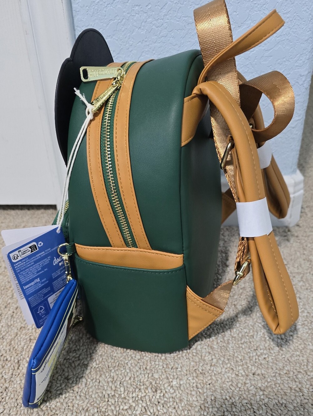 Loungefly Daria Green and Brown Character Mini Backpack - Picture 3 of 6